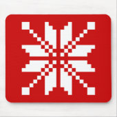 Xmas Snowflake Weihnachtsmuster Mousepad (Vorne)