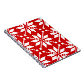 Xmas Snowflake Weihnachtsmuster Notizblock (Rechte Seite)