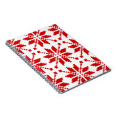 Xmas Snowflake Weihnachtsmuster Notizblock (Rechte Seite)