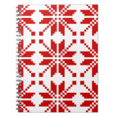 Xmas Snowflake Weihnachtsmuster Notizblock (Vorderseite)