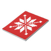 Xmas Snowflake Weihnachtsmuster Notizblock (Rotiert)