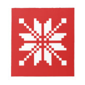Xmas Snowflake Weihnachtsmuster Notizblock (Vorderseite)