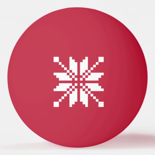 Xmas Snowflake Weihnachtsmuster Ping-Pong Ball (Rückseite)