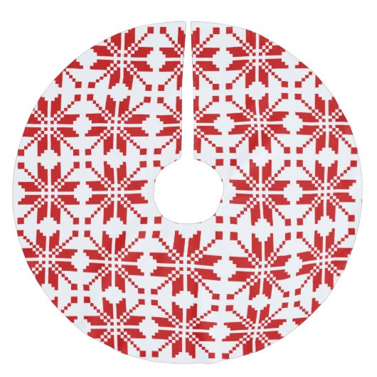 Xmas Snowflake Weihnachtsmuster Polyester Weihnachtsbaumdecke (Vorderseite)