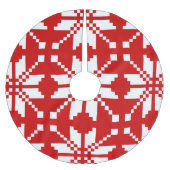 Xmas Snowflake Weihnachtsmuster Polyester Weihnachtsbaumdecke (Vorderseite)
