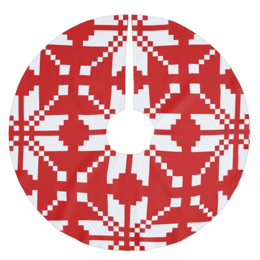 Xmas Snowflake Weihnachtsmuster Polyester Weihnachtsbaumdecke (Vorderseite)