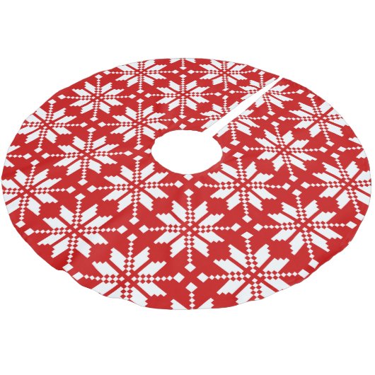 Xmas Snowflake Weihnachtsmuster Polyester Weihnachtsbaumdecke (Schrägansicht)