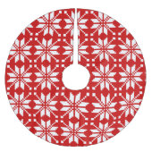 Xmas Snowflake Weihnachtsmuster Polyester Weihnachtsbaumdecke (Vorderseite)