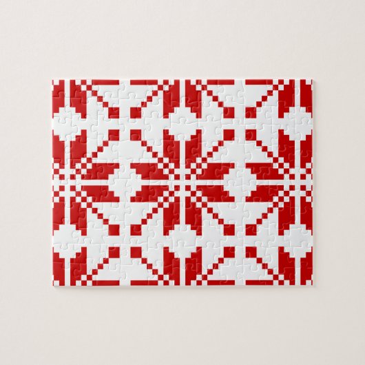 Xmas Snowflake Weihnachtsmuster Puzzle (Horizontal)