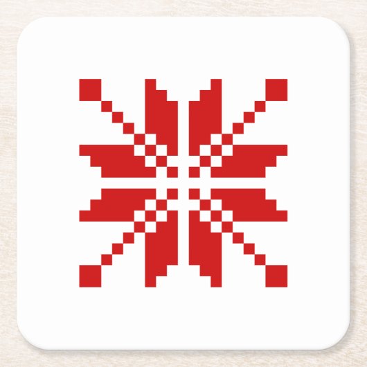 Xmas Snowflake Weihnachtsmuster Rechteckiger Pappuntersetzer (Vorderseite)