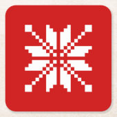 Xmas Snowflake Weihnachtsmuster Rechteckiger Pappuntersetzer (Vorderseite)