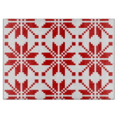 Xmas Snowflake Weihnachtsmuster Schneidebrett (Vorderseite)