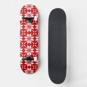 Xmas Snowflake Weihnachtsmuster Skateboard (Vorderseite)