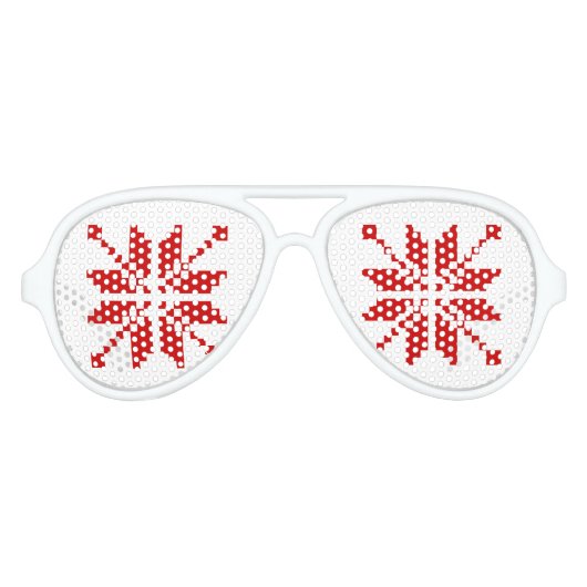 Xmas Snowflake Weihnachtsmuster Sonnenbrille (Vorderseite)