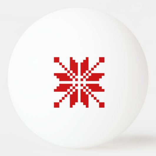 Xmas Snowflake Weihnachtsmuster Tischtennisball (Vorderseite)