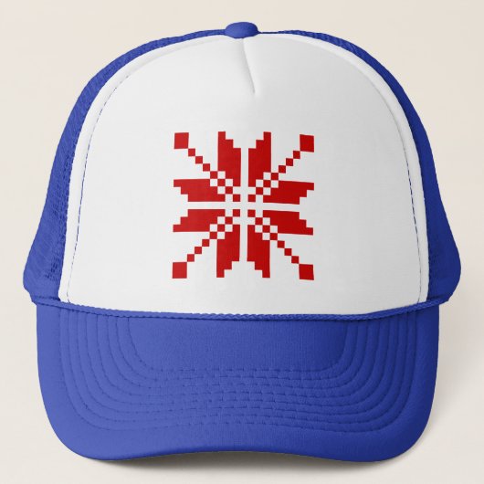 Xmas Snowflake Weihnachtsmuster Truckerkappe (Vorderseite)