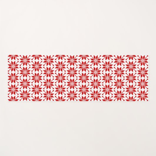 Xmas Snowflake Weihnachtsmuster Yogamatte (Vorderseite (Horizontal))