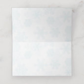 Xmas Snowflakes Poinsettia Hochzeit Tischnummer Platzkarte (Innenseite Aufgefaltet)