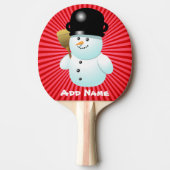 Xmas Snowman Tischtennis Schläger (Vorderseite)