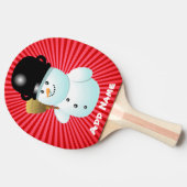 Xmas Snowman Tischtennis Schläger (Seitenansicht)