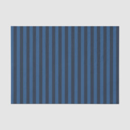 Xmas Snowy Night & Midnight Blue Vertical Stripes Seidenpapier