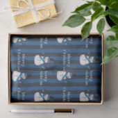 Xmas Snowy Vertical Strip Snowman Seidenpapier (Geschenk)