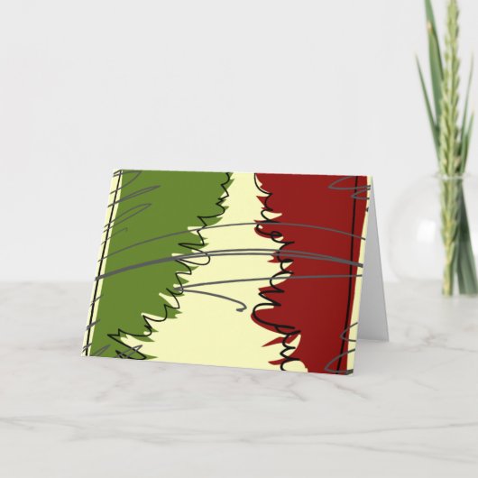 Xmas Squiggle 01 Feiertagskarte (Vorderseite)