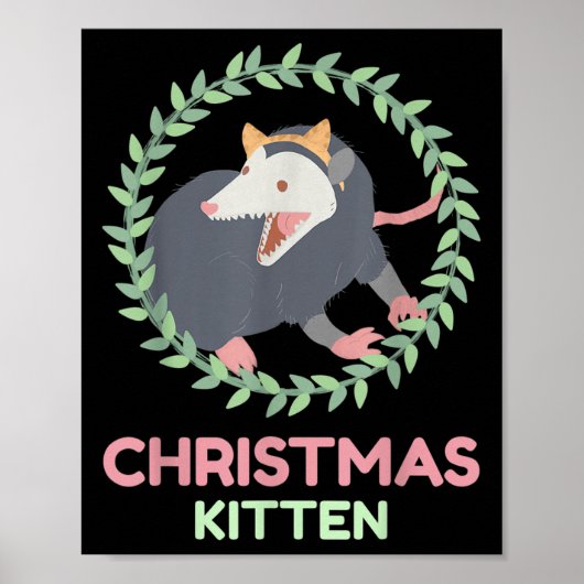 Xmas Ssum Kitten - Creepy Cute Pastel Goth Christm Poster (Vorne)