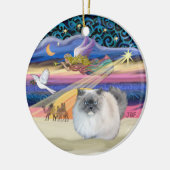 Xmas Star - Blaurauche Himalaya-Katze Keramik Ornament (Links)