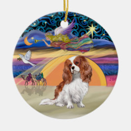 Xmas Star - Blenheim Cavalier King Charles Keramikornament