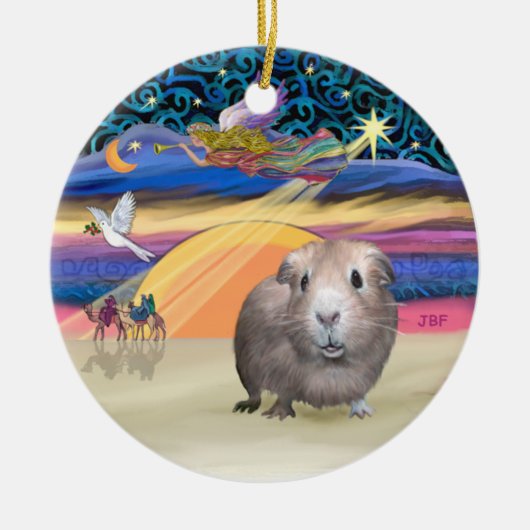 Xmas Star - Guinea Pig #2 Keramikornament (Vorne)