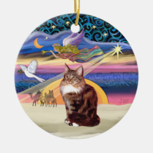 Xmas Star - Maine Coon Cat 9 Keramikornament