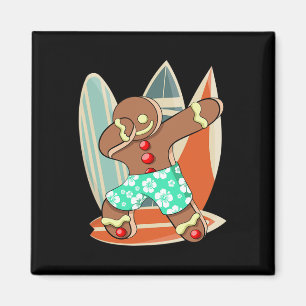 Xmas-Strandjunge Dabbing Weihnachtsmann Weihnachte Magnet