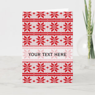 Xmas Stricken nahtloses Muster 1 + Ihre Ideen Feiertagskarte