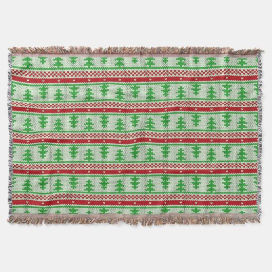 Xmas Stricken nahtloses Muster 2 + Ihre Ideen Decke (Vorderseite)