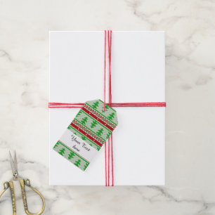 Xmas Stricken nahtloses Muster 2 + Ihre Ideen Geschenkanhänger
