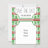 Xmas Stricken nahtloses Muster 2 + Ihre Ideen Magneteinladung (Vorderseite)