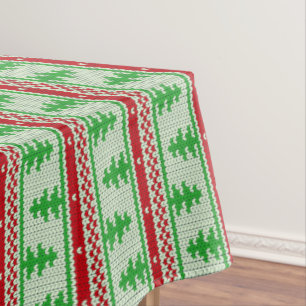 Xmas Stricken nahtloses Muster 2 + Ihre Ideen Tischdecke