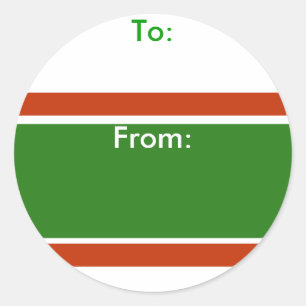 Xmas Stripe Holiday Geschenkartikel Aufkleber