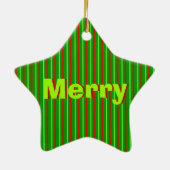 Xmas Stripe Keramikornament (Hinten)