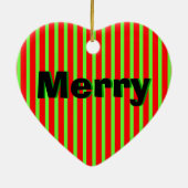 Xmas Stripe Keramikornament (Hinten)