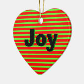 Xmas Stripe Keramikornament (Links)