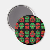 Xmas Sugar Skulls Magnet (Vorderseite/Rückseite)