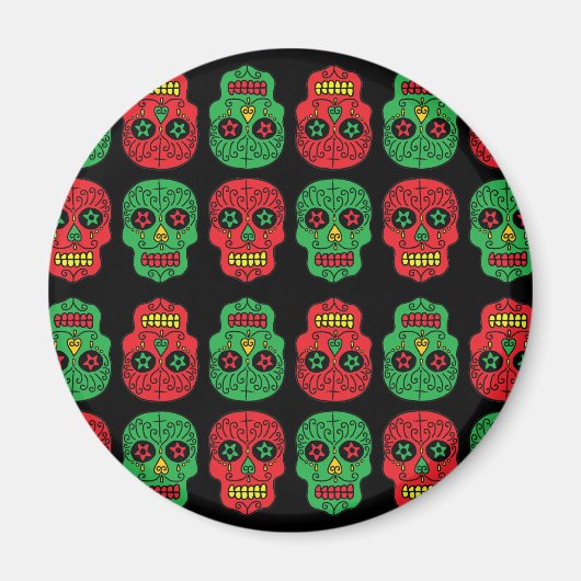 Xmas Sugar Skulls Magnet (Vorne)