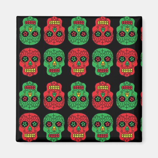 Xmas Sugar Skulls Magnet (Vorne)
