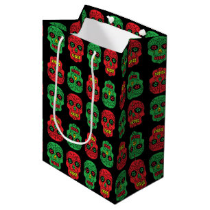 Xmas Sugar Skulls Mittlere Geschenktüte
