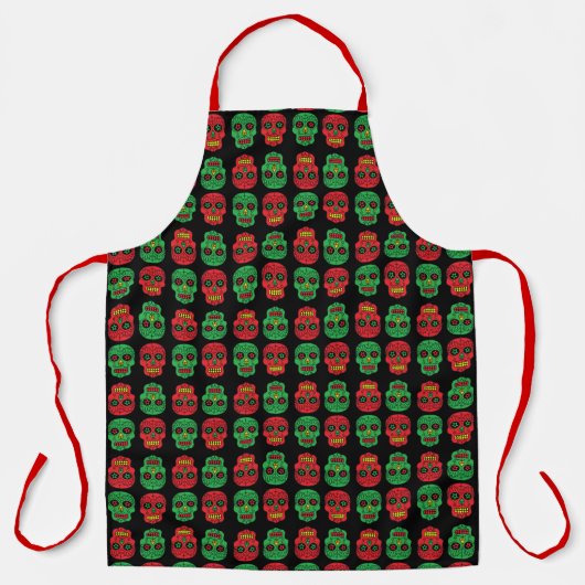 Xmas Sugar Skulls Schürze (Vorderseite)