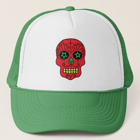 Xmas Sugar Skulls Truckerkappe (Vorderseite)