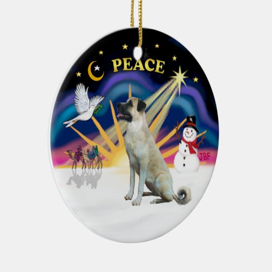 Xmas Sunrise - Anatolischer Schäferhund - schwarze Keramikornament (Rechts)