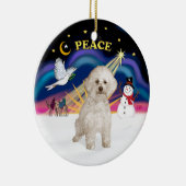 Xmas Sunrise - Bichon Frise 9 Keramik Ornament (Rechts)